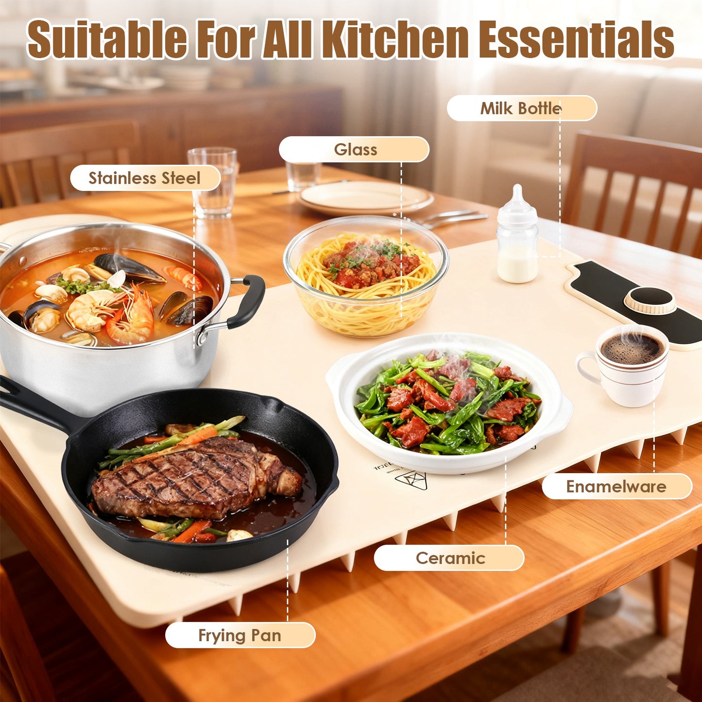 Food Warming Mat  Heating Electric Silicone